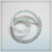 18ct White Gold Diamond Set Spiral Brooch