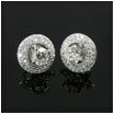 18ct White Gold and Diamond Studs with Jackets