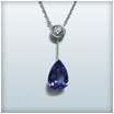 18ct White Gold Tanzanite and Diamond