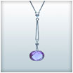 18ct White Gold Amethyst and Diamond