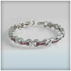 18ct White Gold Ruby and Diamond
