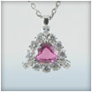 18ct White Gold Pink Sapphire and Diamond