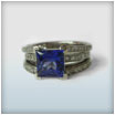 18ct White Gold Sapphire and Diamond