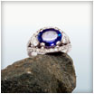 18ct White Gold Tanzanite and Diamond