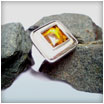 18ct White Gold Citrine