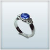 18ct White Gold Sapphire and Diamond
