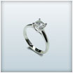 Platinum Princess Cut Diamond Single Stone