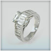 Platinum Emerald Cut Diamond Single Stone
