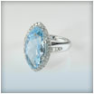 18ct White Gold Aquamarine and Diamond